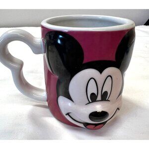 Red Disney Mickey Mouse 3D Ceramic Mug By Monogram - Microwaveable & Dishwasher